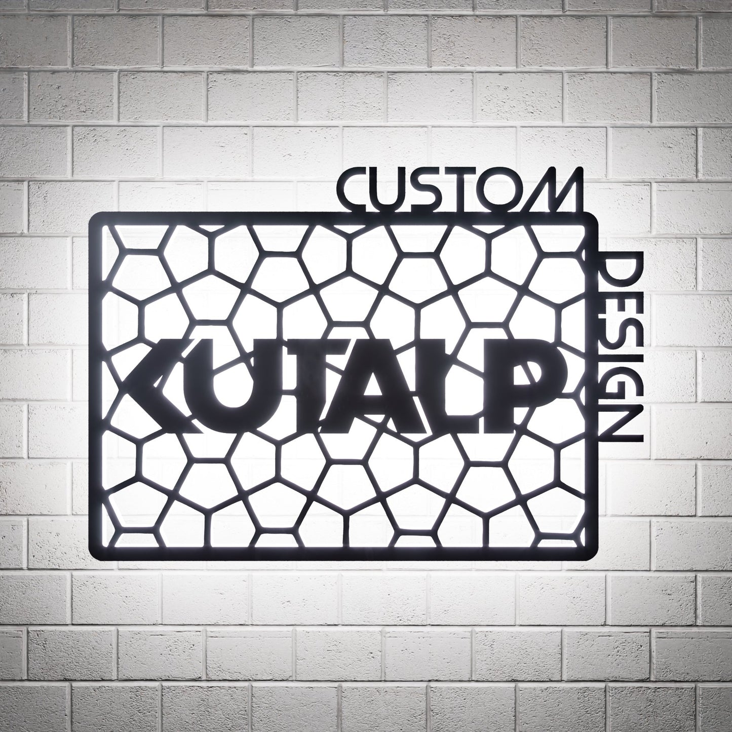 Custom Symbol Name Logo Design RGB Led Wall Sign - Kutalp