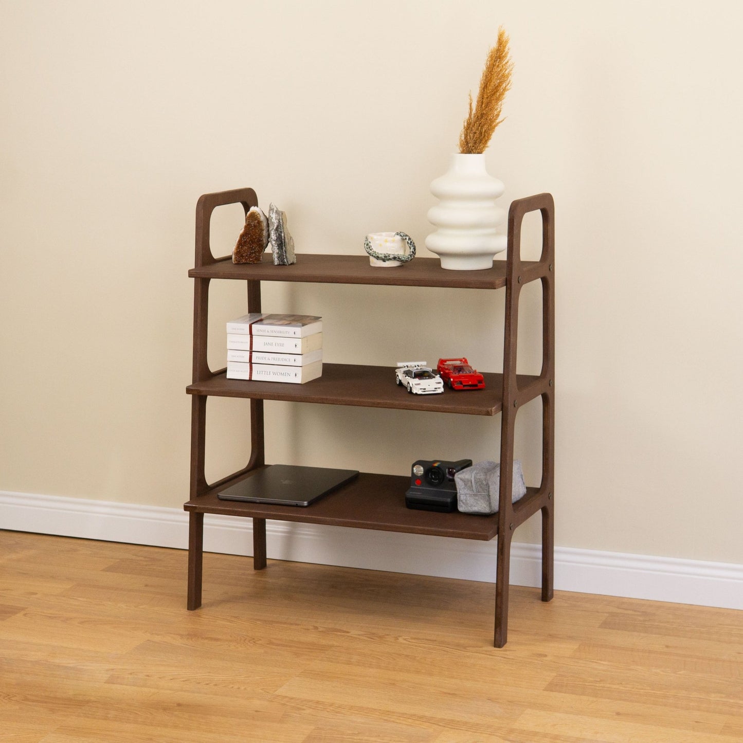 TARSA Bookcase Mid - Century, Ladder Bookshelf, Scandinavian Bookcase - Kutalp