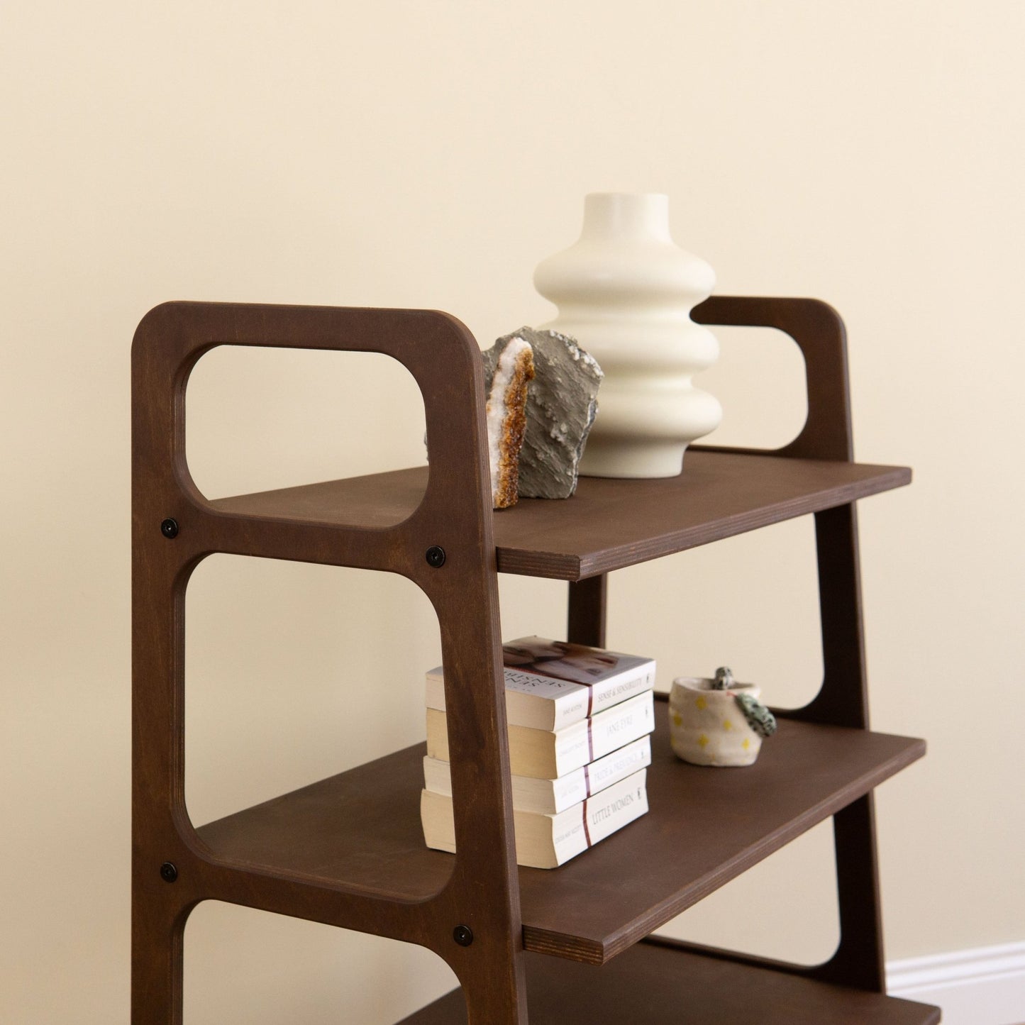 TARSA Bookcase Mid - Century, Ladder Bookshelf, Scandinavian Bookcase - Kutalp