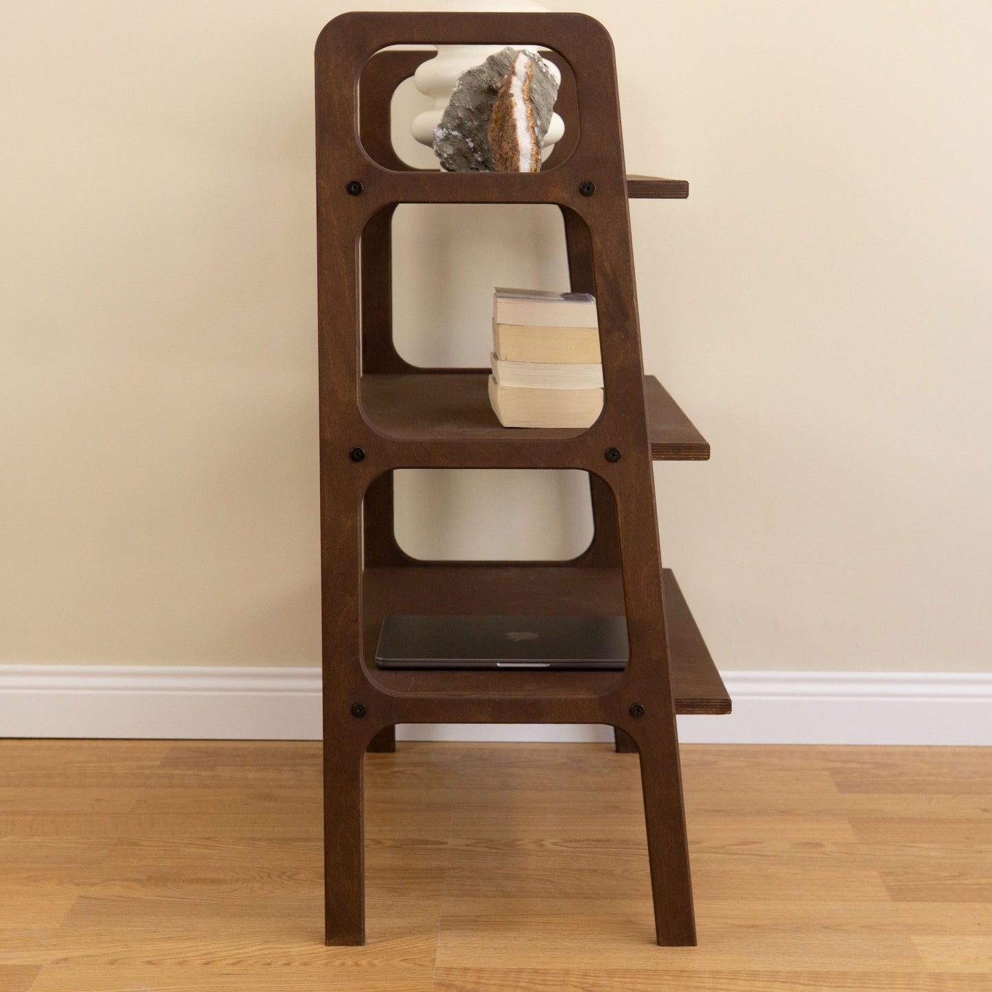 TARSA Bookcase Mid - Century, Ladder Bookshelf, Scandinavian Bookcase - Kutalp