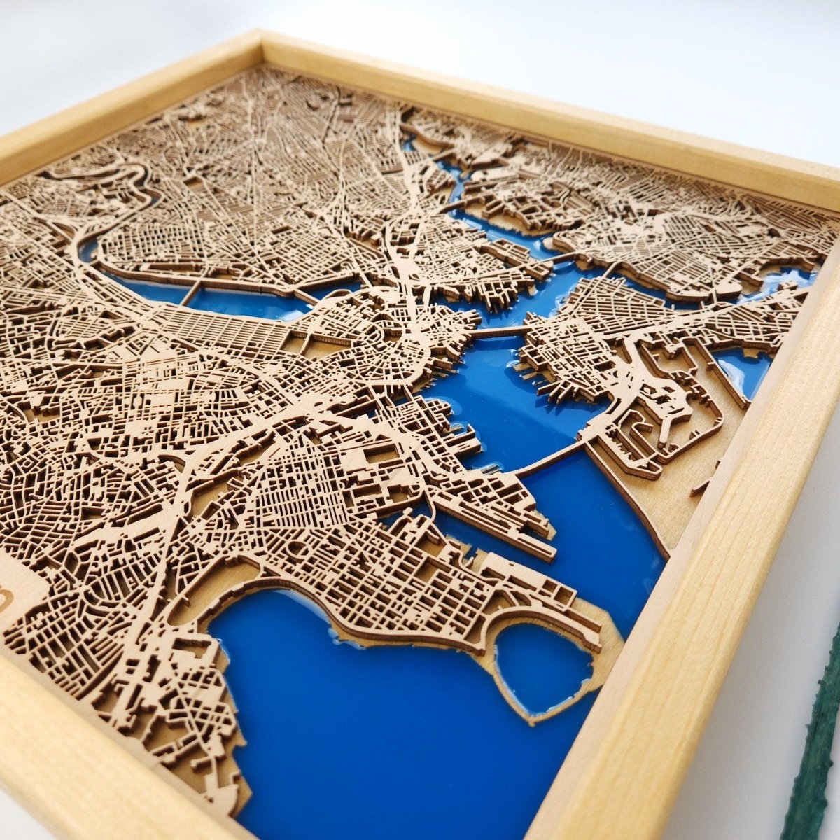 Boston Wood Map | Wood & Epoxy - Kutalp