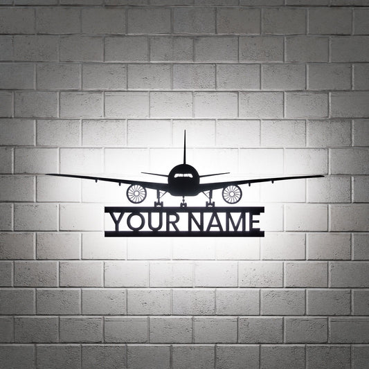 Airliner RGB Led Wall Sign Personalized - Kutalp