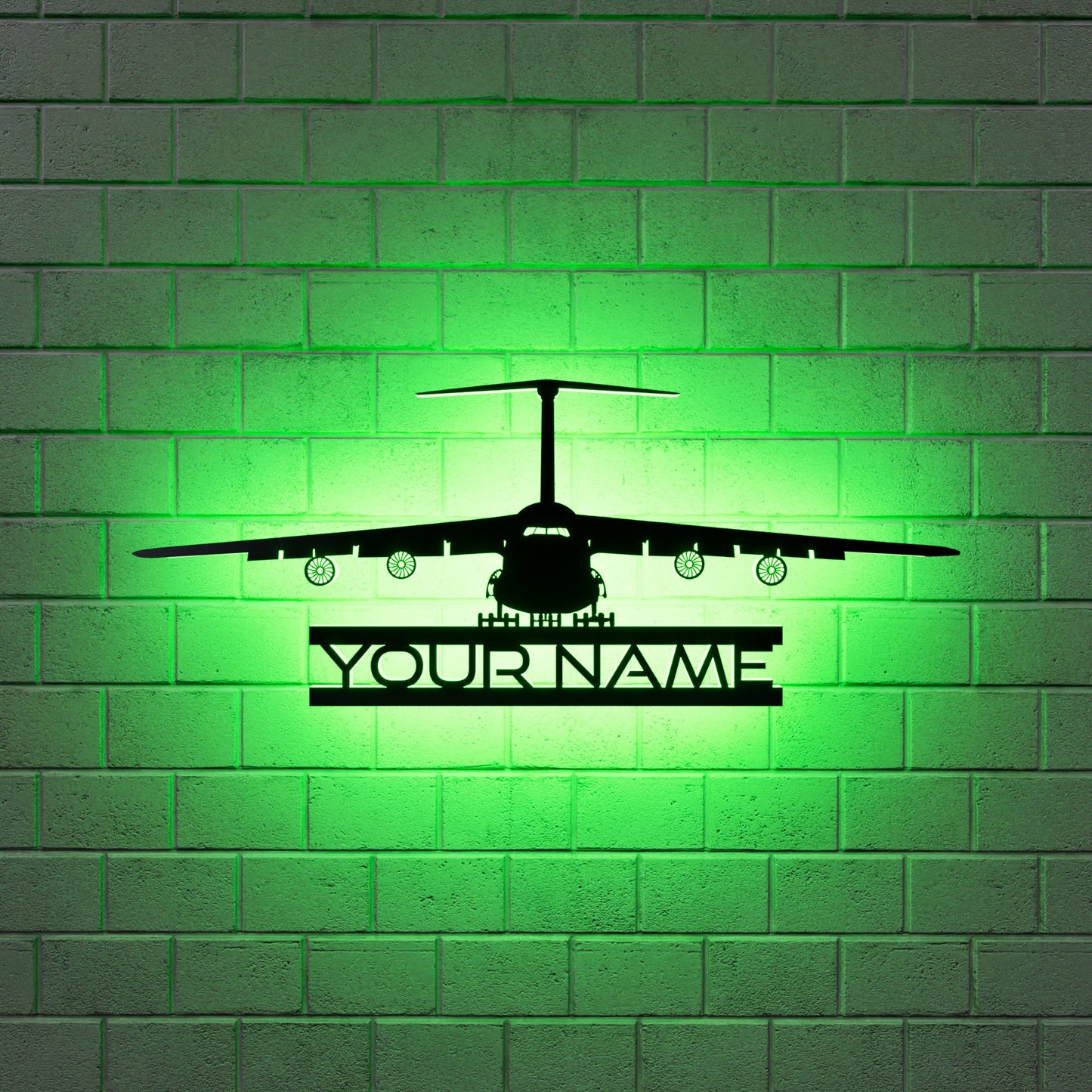 Cargo Aircraft RGB Led Wall Sign Personalized - Kutalp