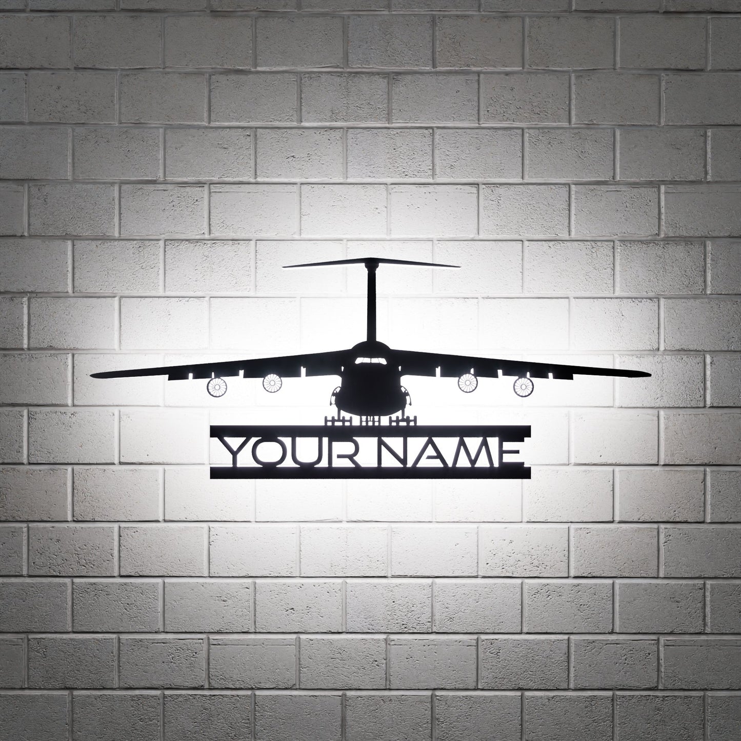 Cargo Aircraft RGB Led Wall Sign Personalized - Kutalp