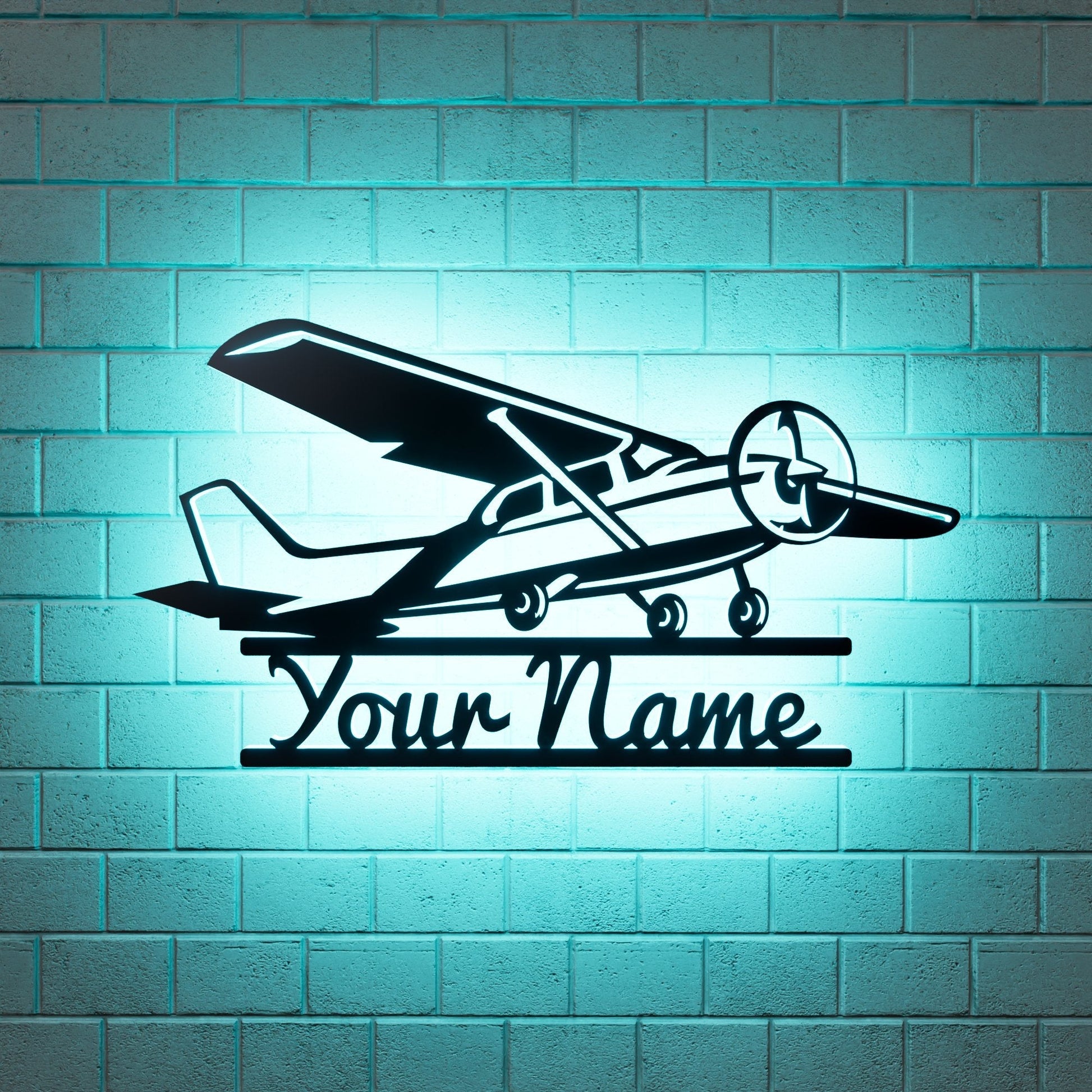 Cessna Aircraft RGB Led Wall Sign Personalized - Kutalp