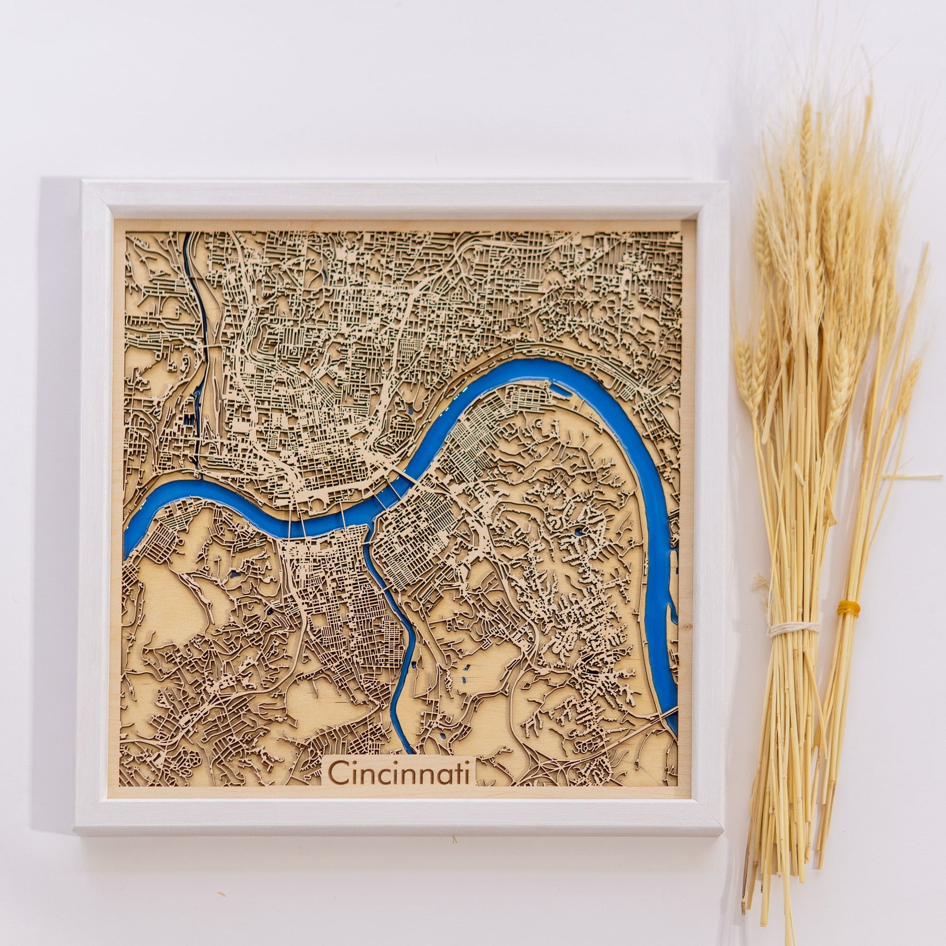 Cincinnati City Map | Wood & Epoxy - Kutalp