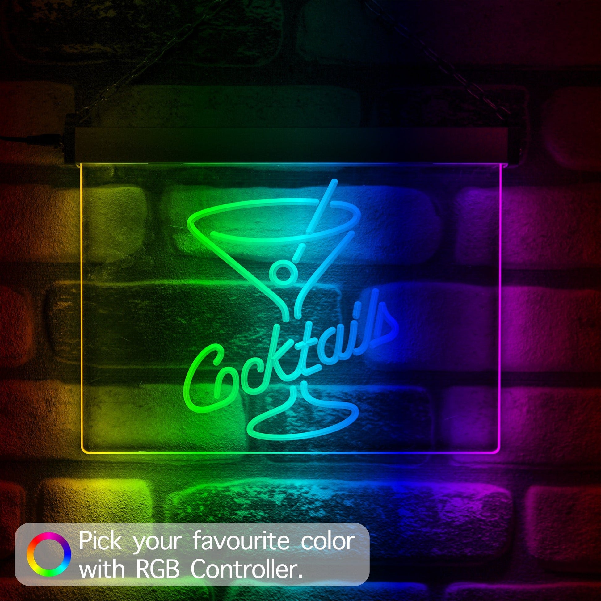 Coctails 2 Neon Wall Sign Solo - Kutalp