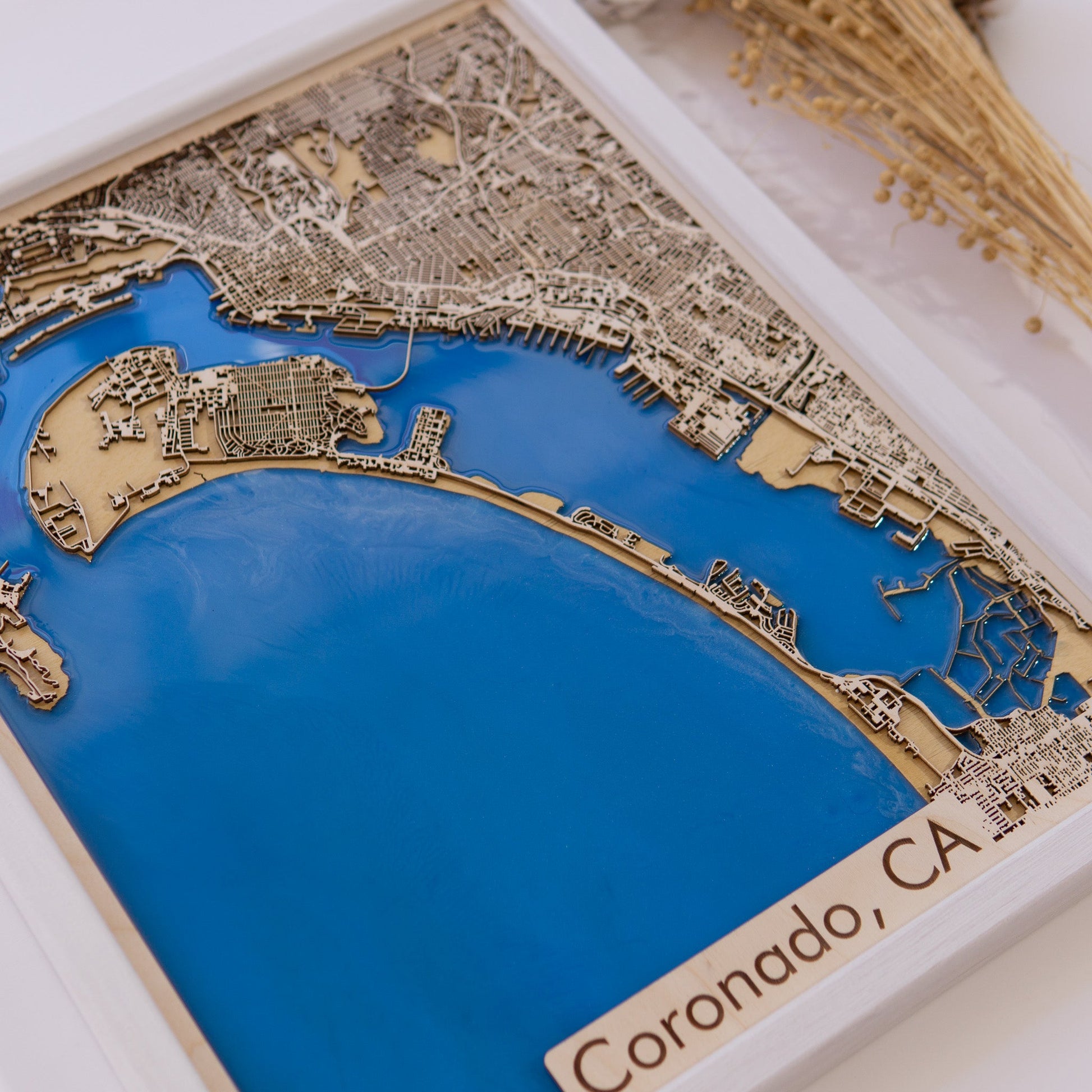 Coronado, CA City Map | Wood & Epoxy - Kutalp