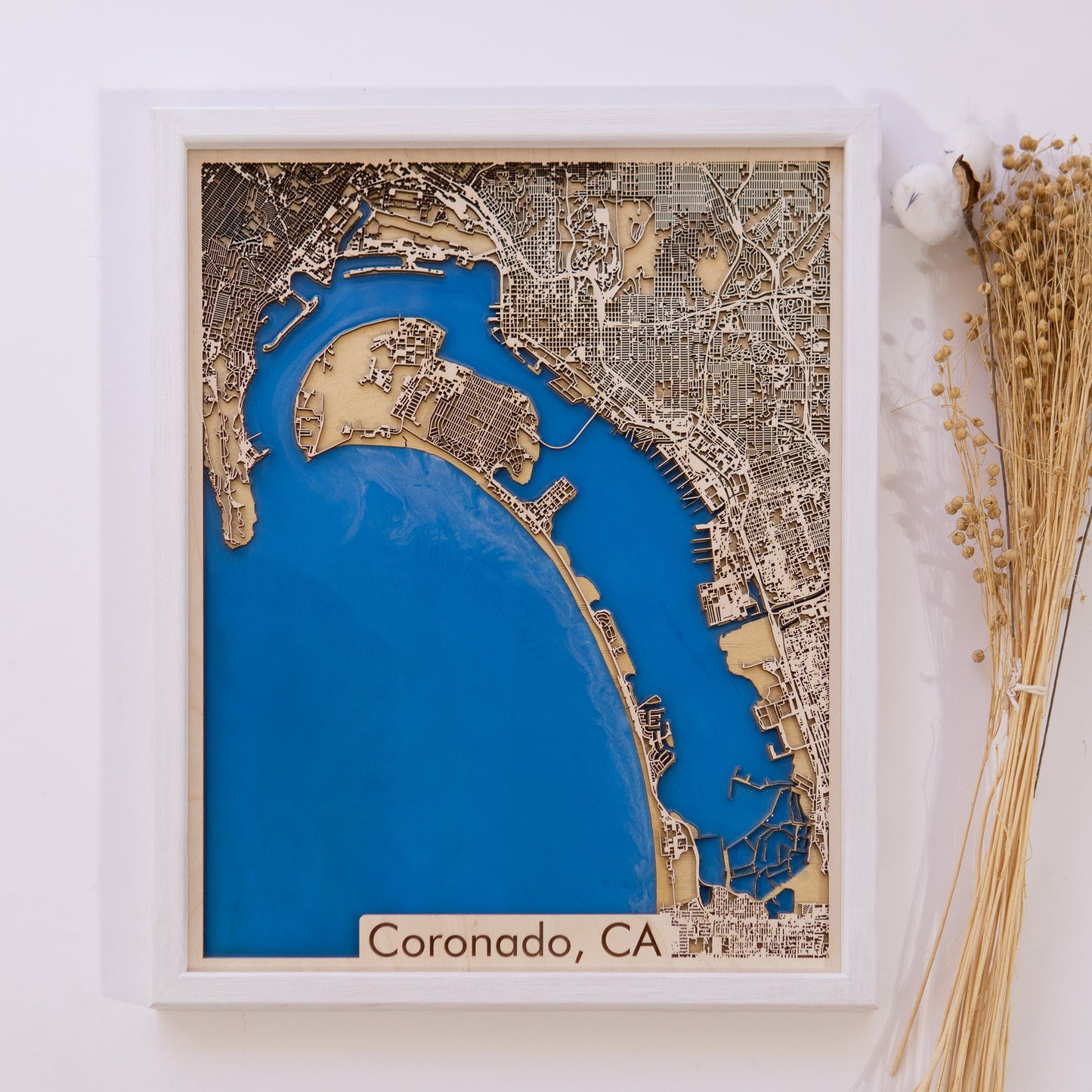 Coronado, CA City Map | Wood & Epoxy - Kutalp