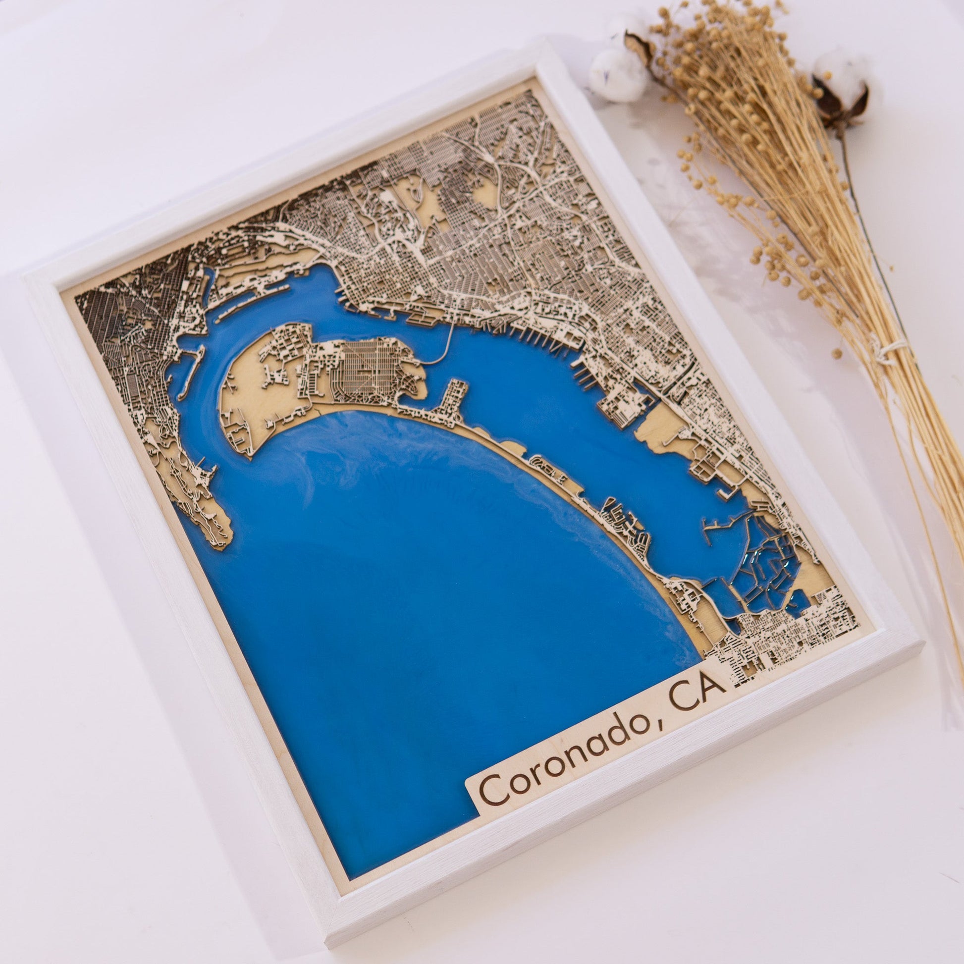 Coronado, CA City Map | Wood & Epoxy - Kutalp