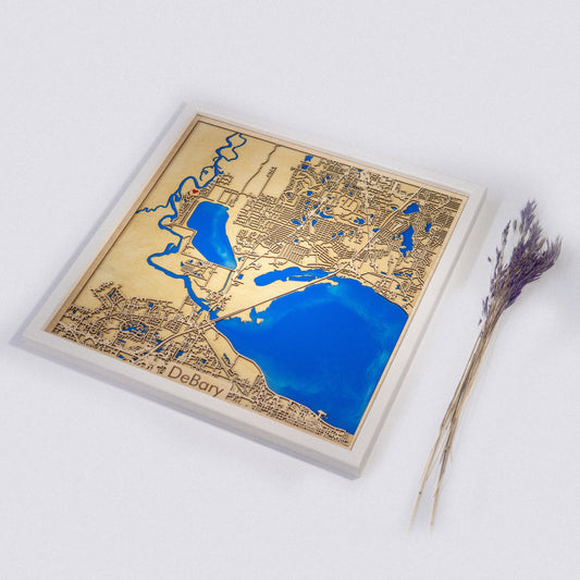 DeBary Map | Wood & Epoxy - Kutalp