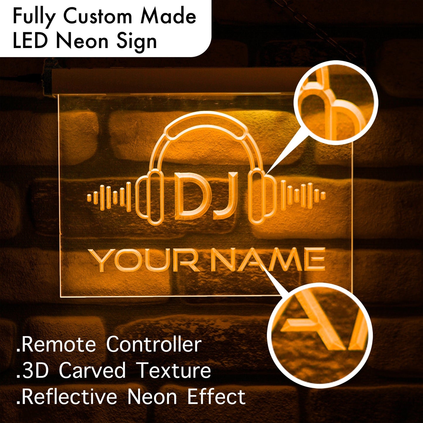 DJ Neon Wall Sign - Kutalp