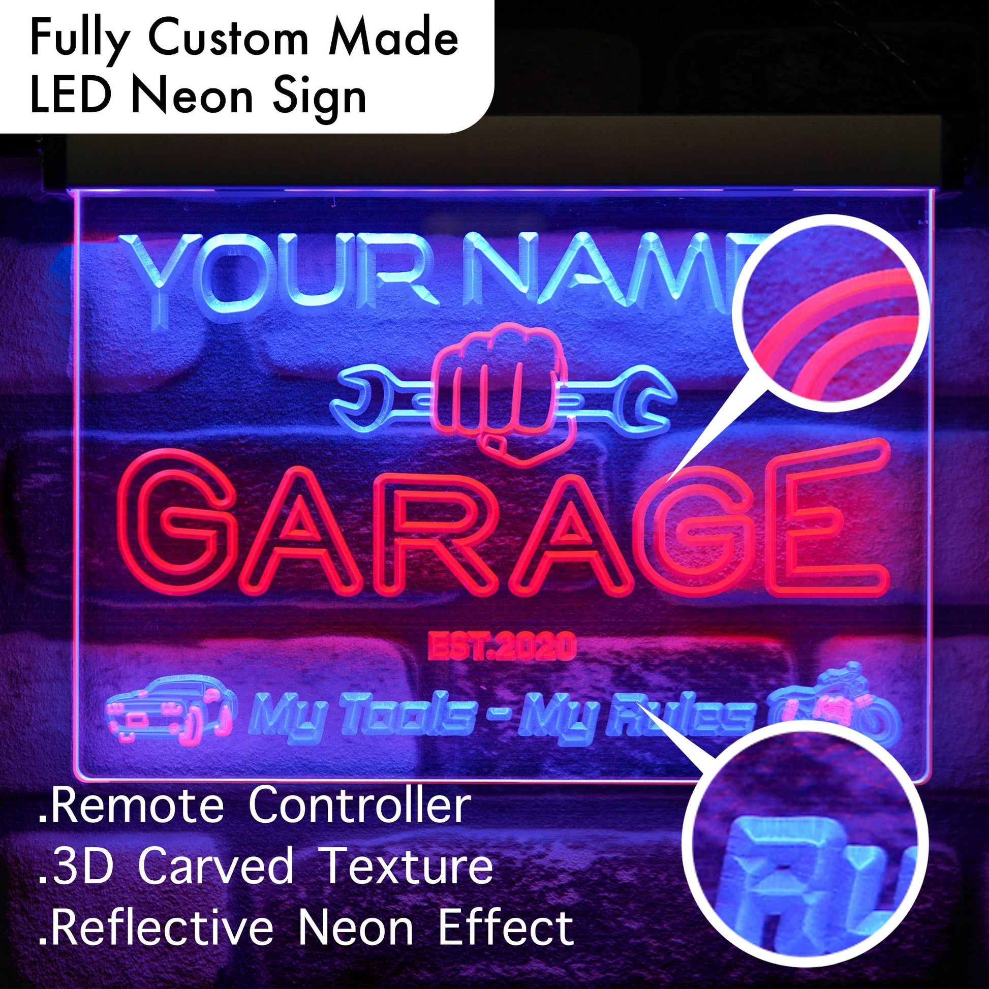 Garage Neon Wall Sign Duo - Kutalp