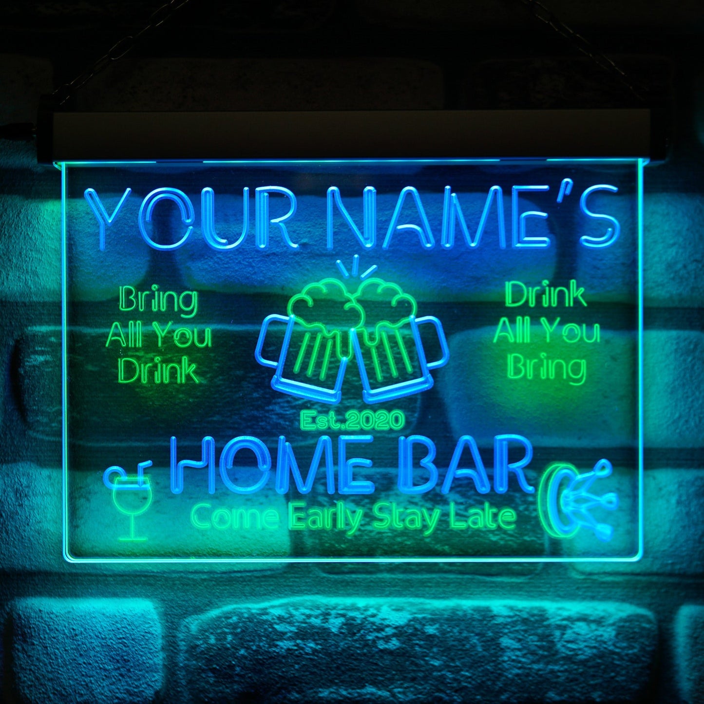 Home Bar Neon Wall Sign Duo - Kutalp