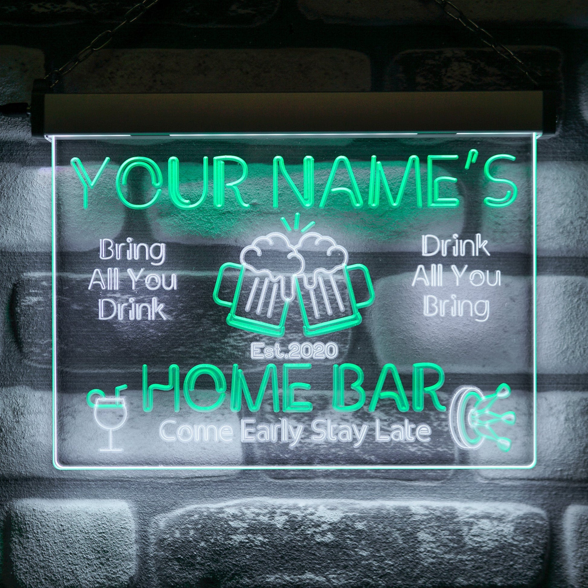 Home Bar Neon Wall Sign Duo - Kutalp