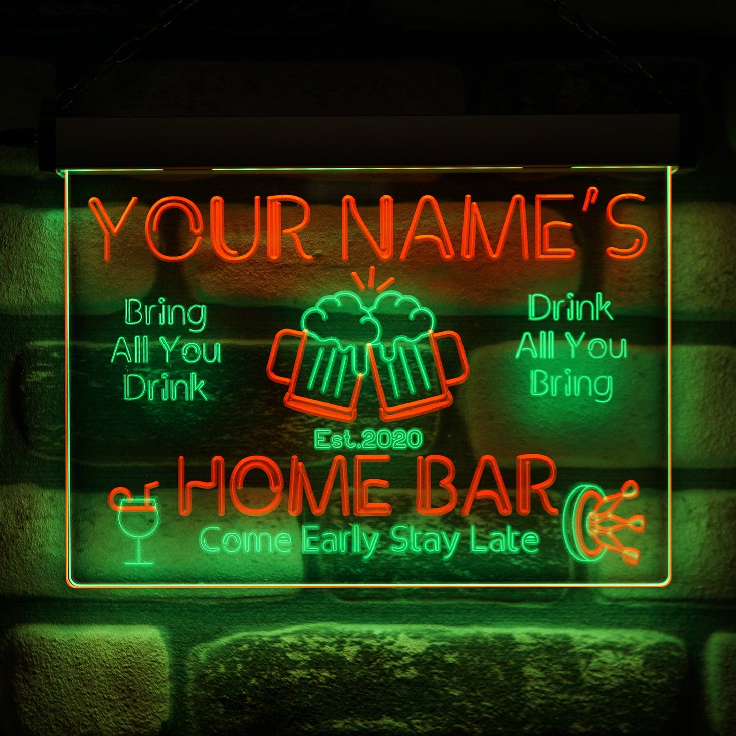 Home Bar Neon Wall Sign Duo - Kutalp