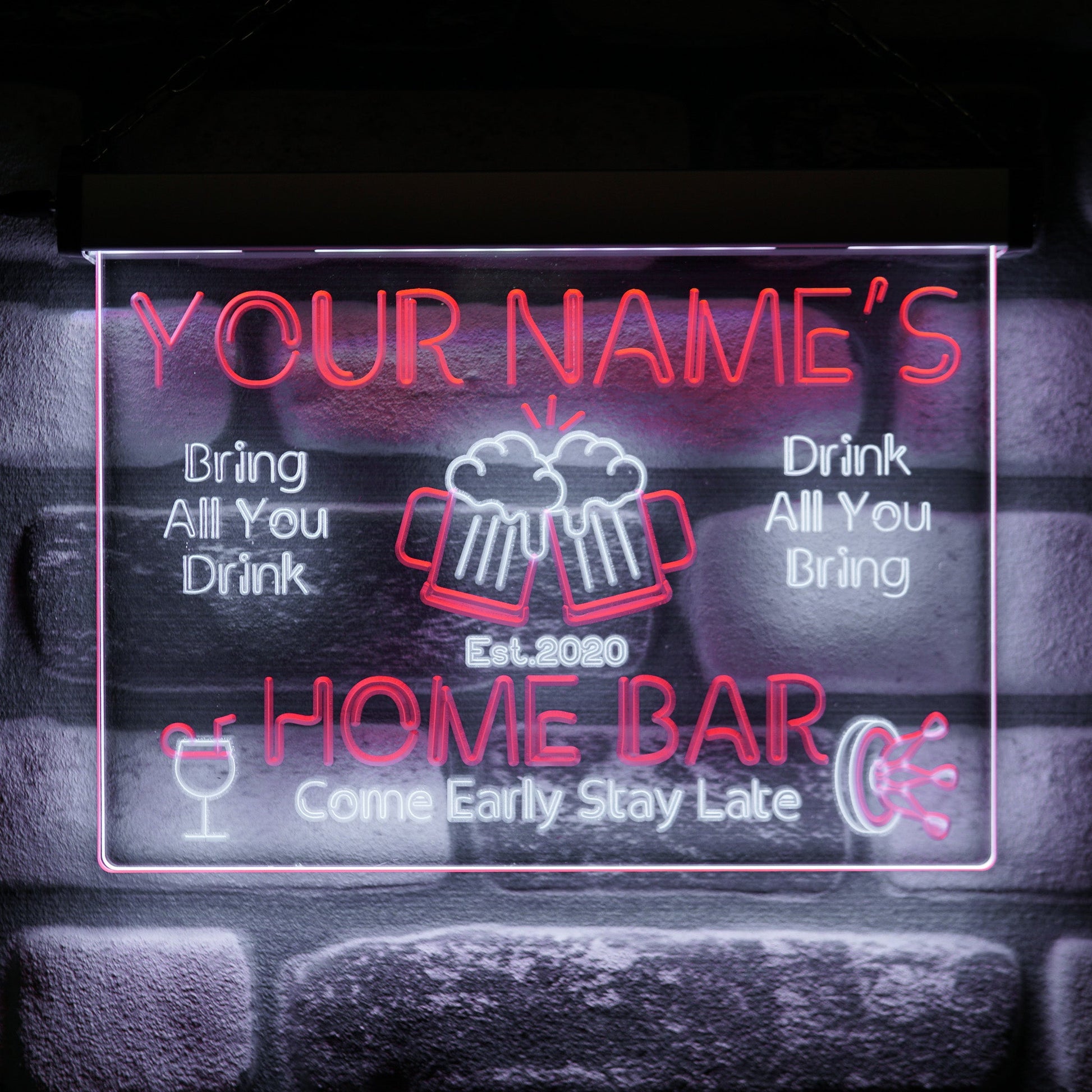 Home Bar Neon Wall Sign Duo - Kutalp