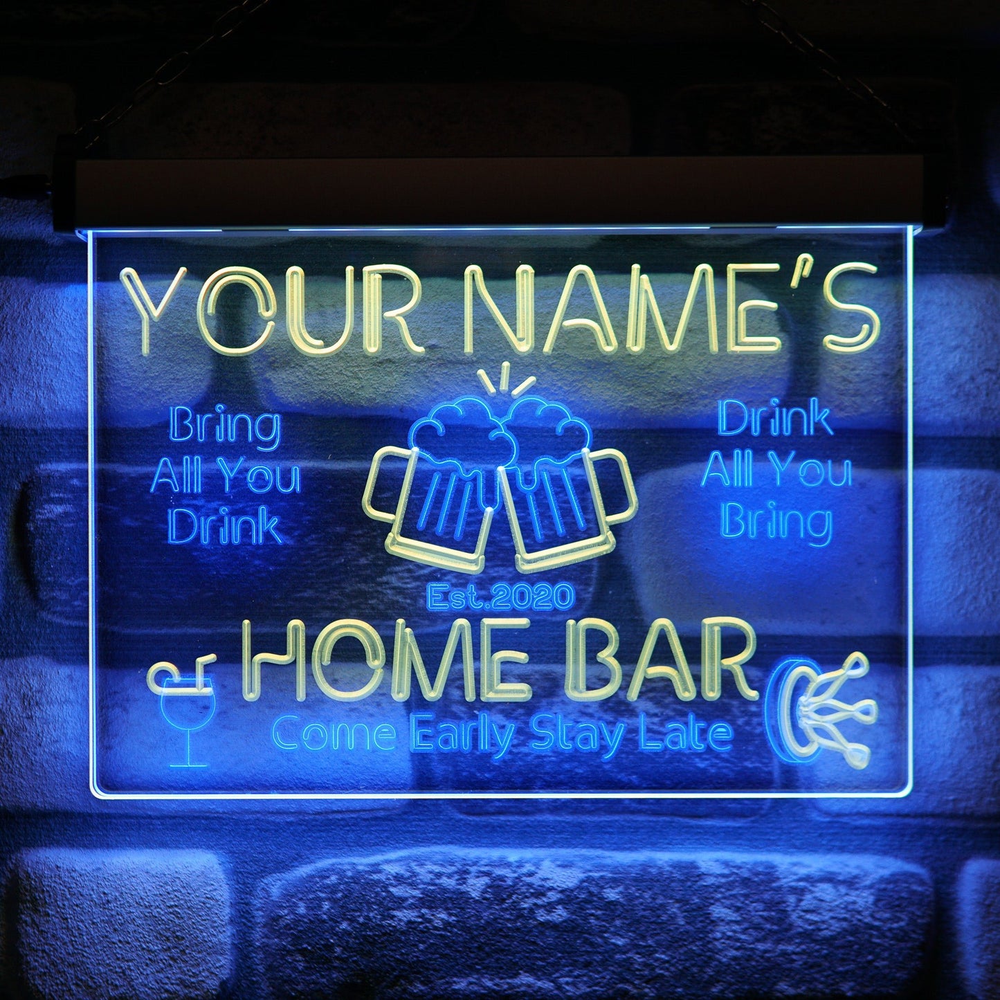 Home Bar Neon Wall Sign Duo - Kutalp