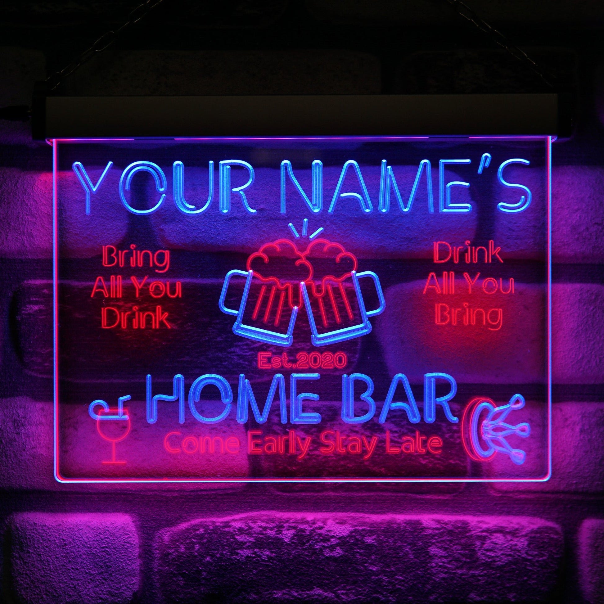 Home Bar Neon Wall Sign Duo - Kutalp