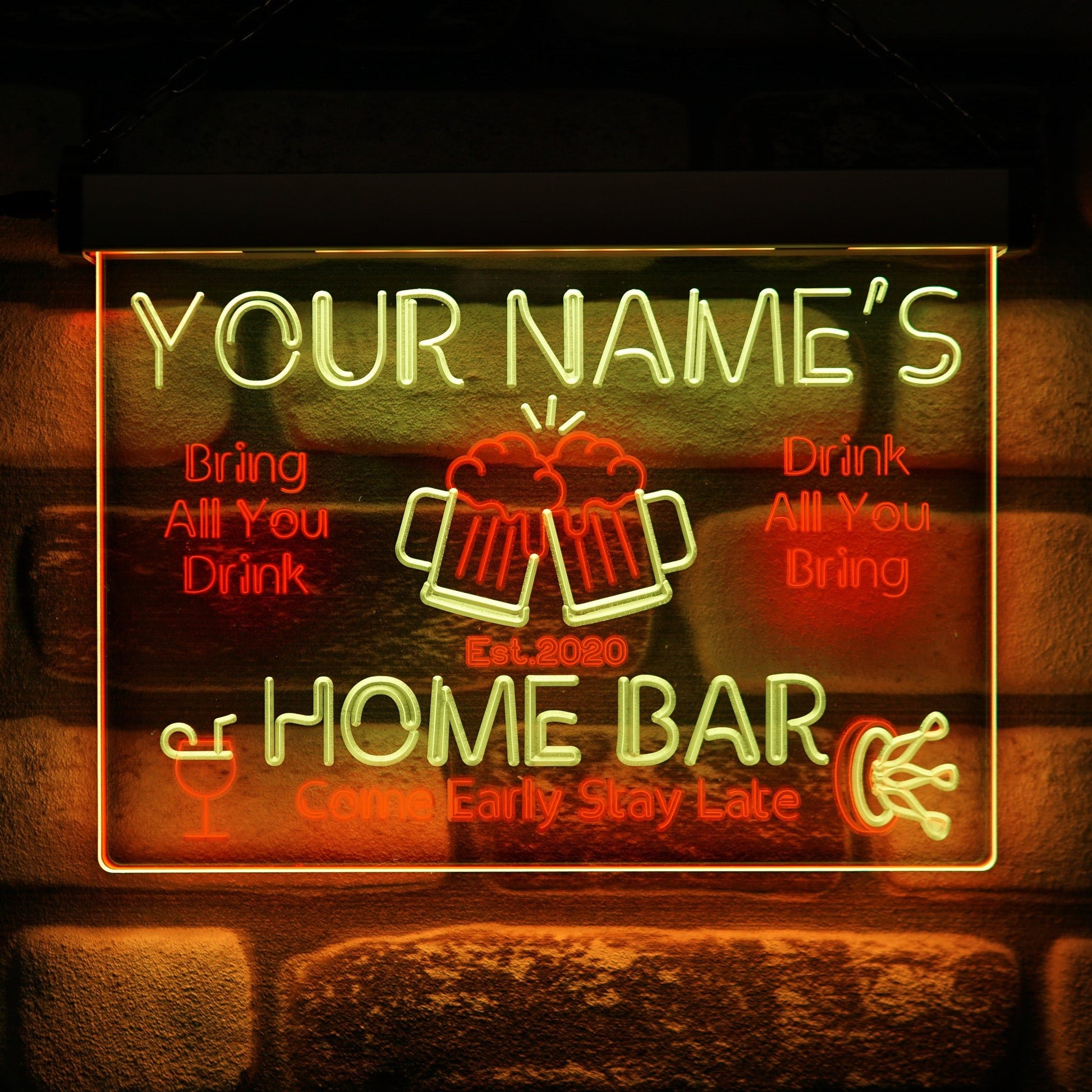 Home Bar Neon Wall Sign Duo - Kutalp