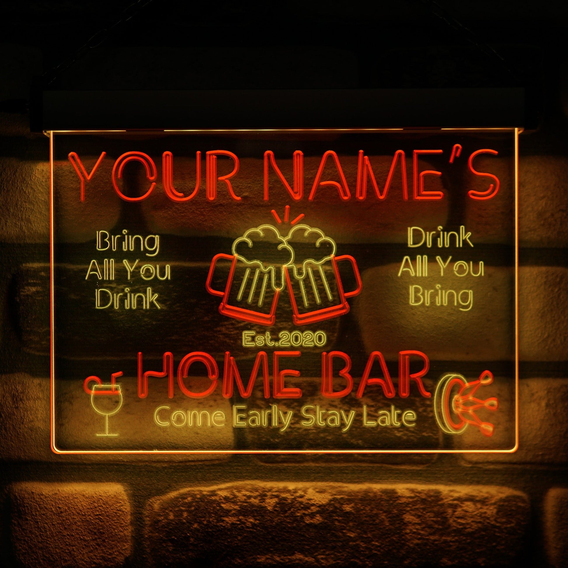 Home Bar Neon Wall Sign Duo - Kutalp