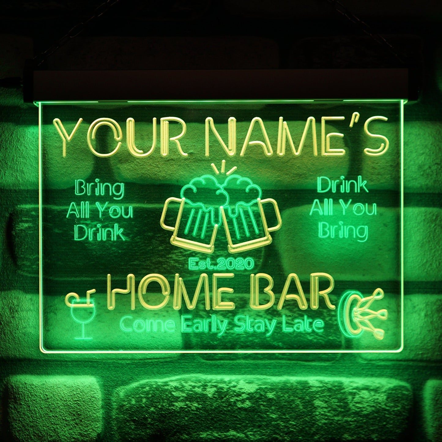 Home Bar Neon Wall Sign Duo - Kutalp