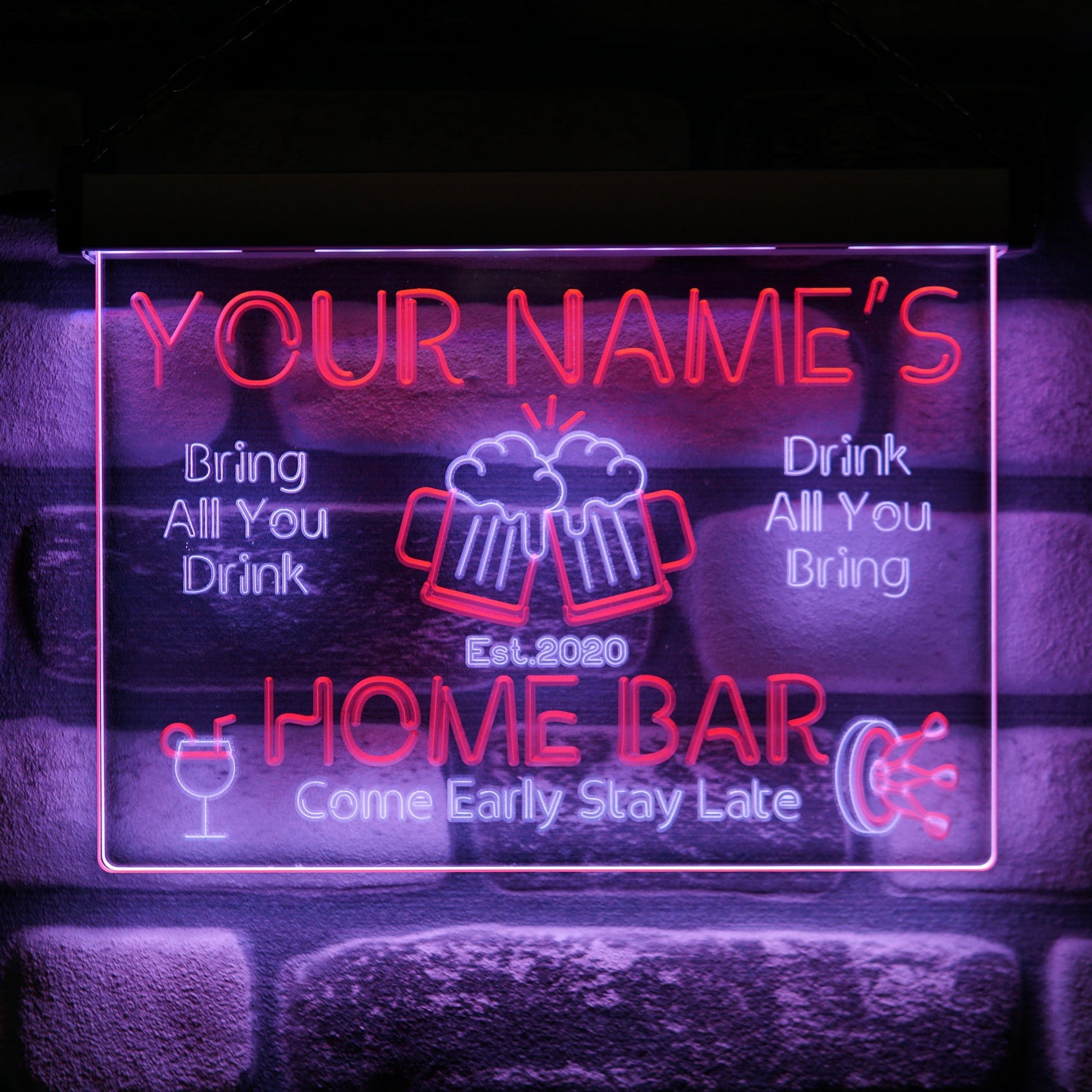 Home Bar Neon Wall Sign Duo - Kutalp