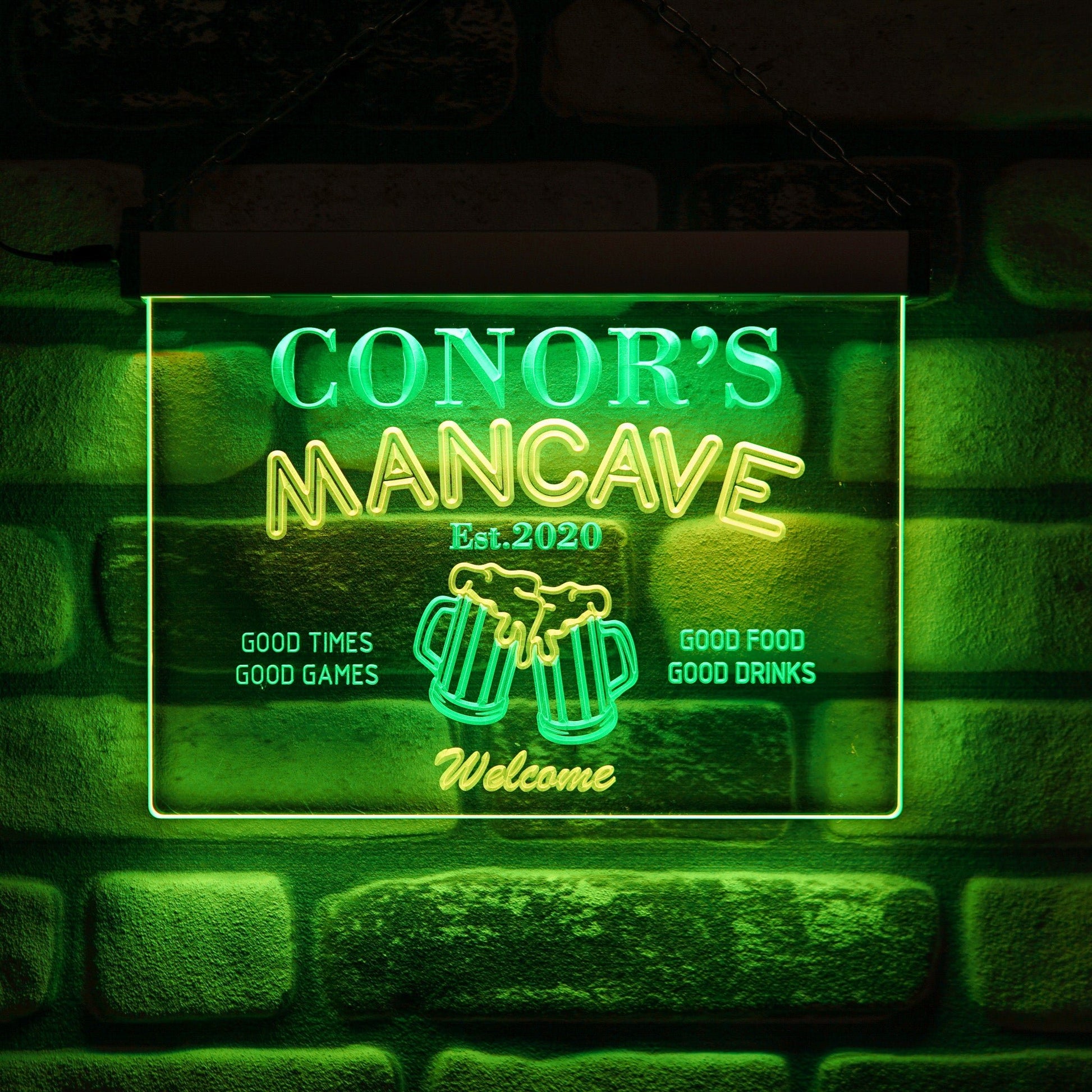 Man Cave Neon Wall Sign Duo - Kutalp