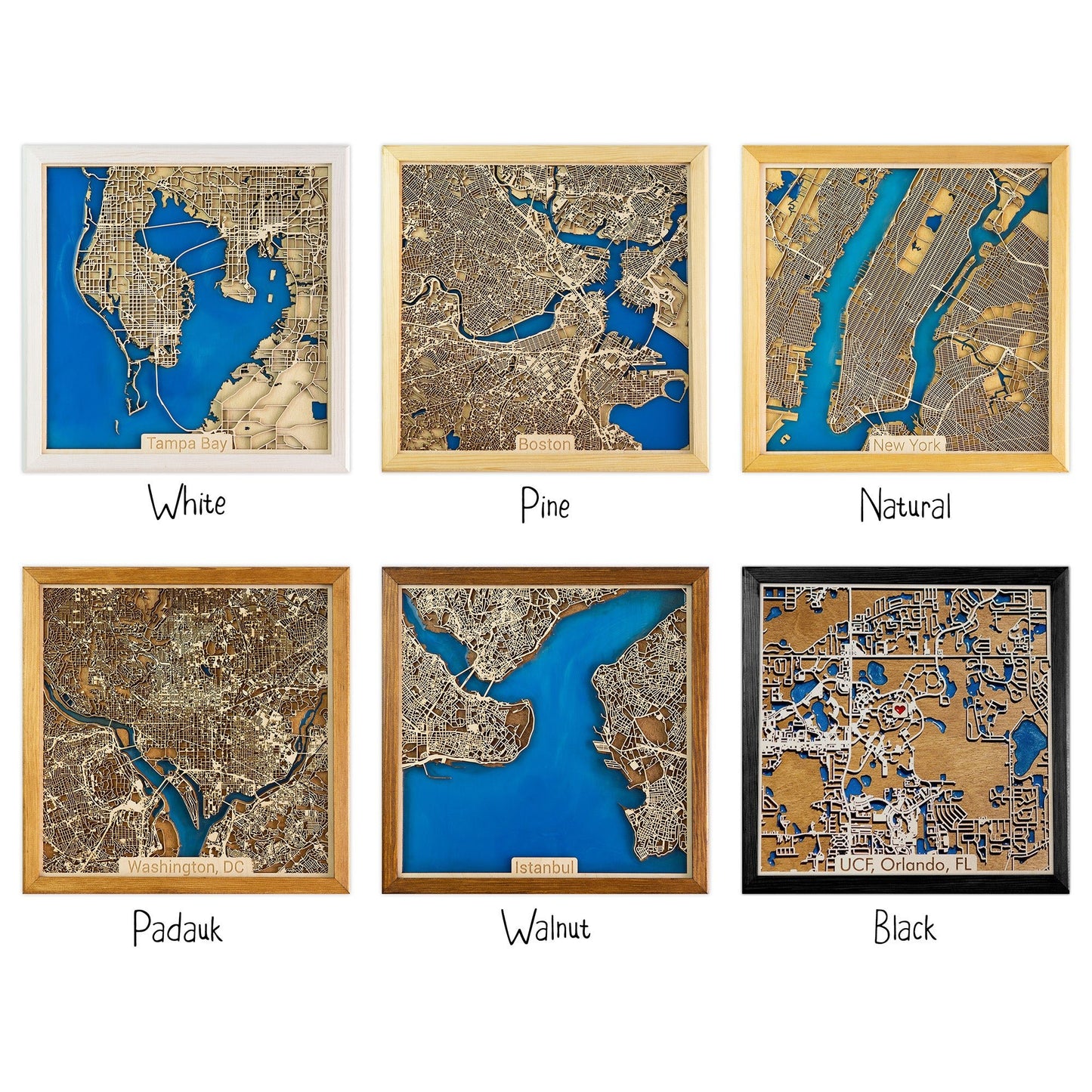 Newport, Rhode Island Wooden City Map | Wood & Epoxy - Kutalp