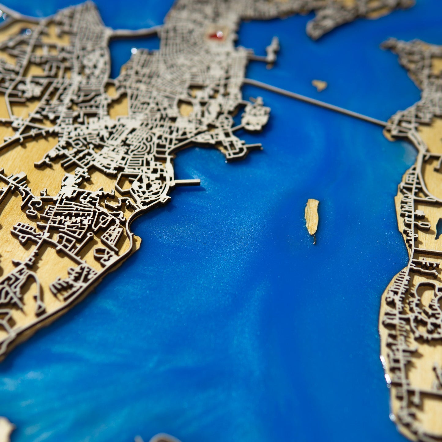 Newport, Rhode Island Wooden City Map | Wood & Epoxy - Kutalp