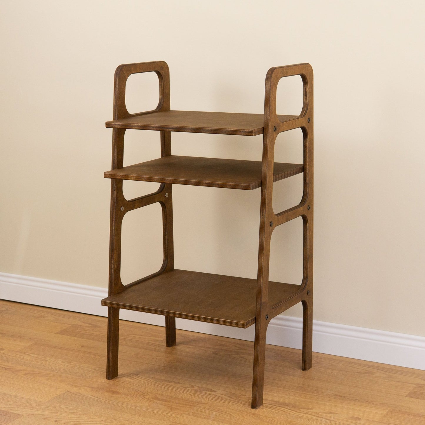 TARSA Vinyl Stand Mid - Century, Ladder Bookshelf, Scandinavian Turntable Station - Kutalp