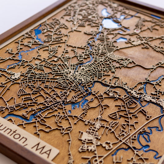 Taunton, MA City Map | Wood & Epoxy - Kutalp