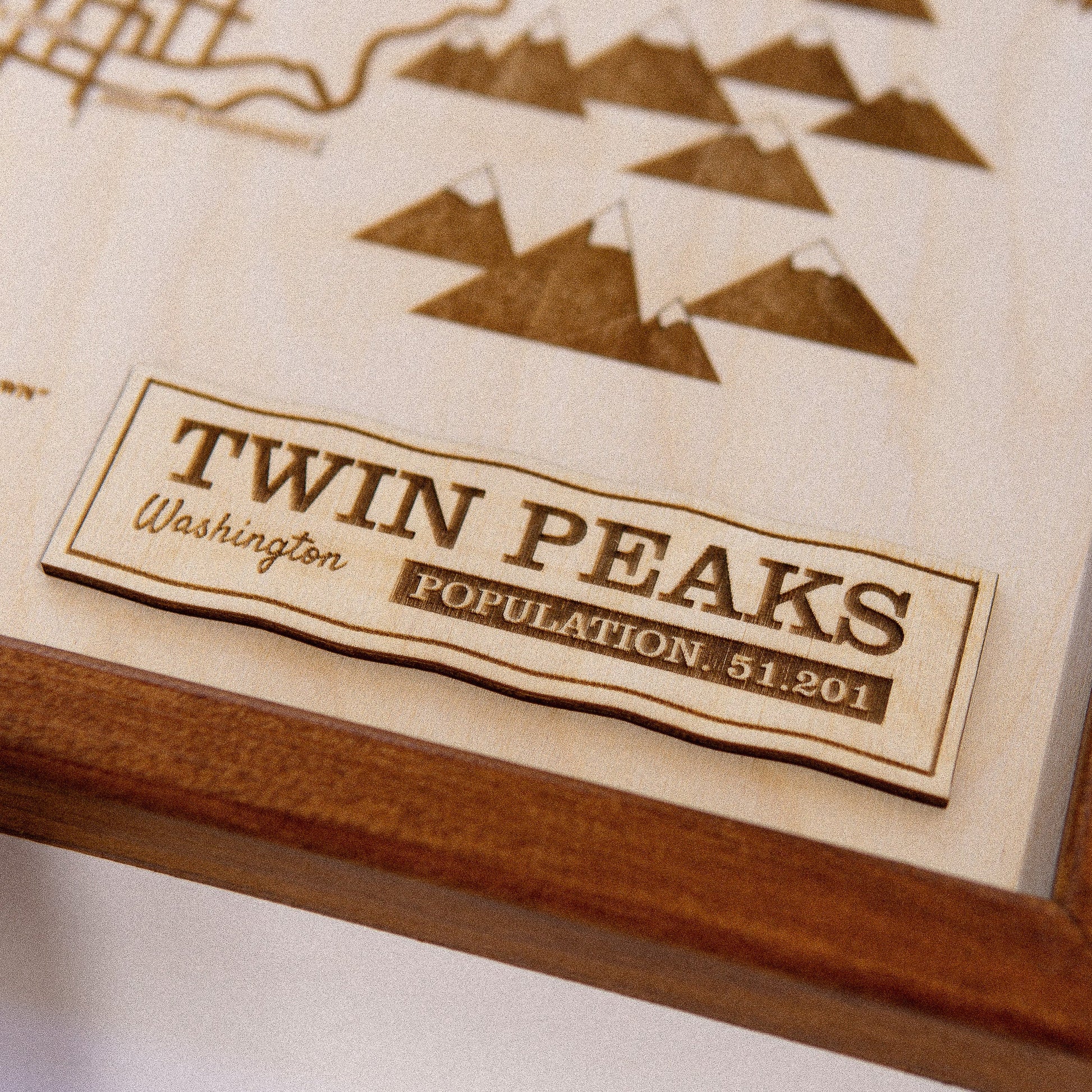 Twin Peaks City Map, Bookhouse Boys, Wood & Epoxy - Kutalp