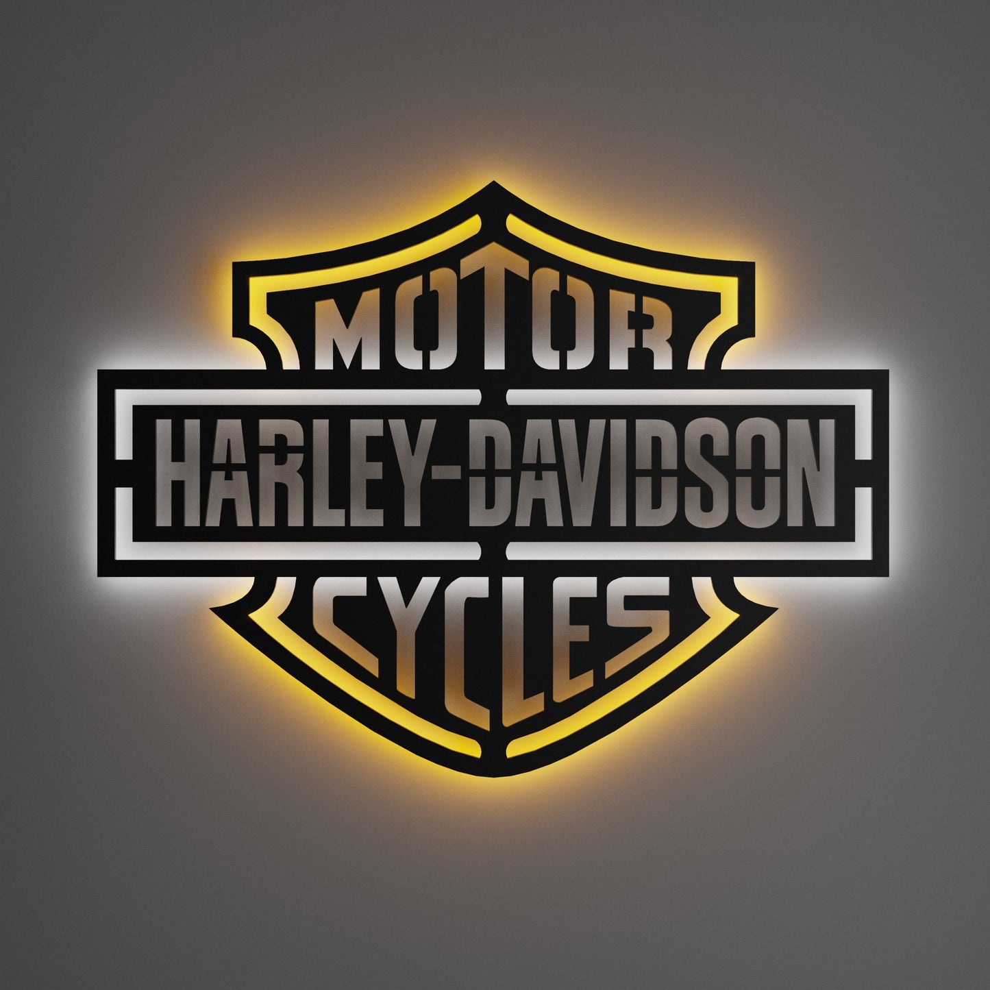Harley Davidson Orange Wall Sign - Kutalp