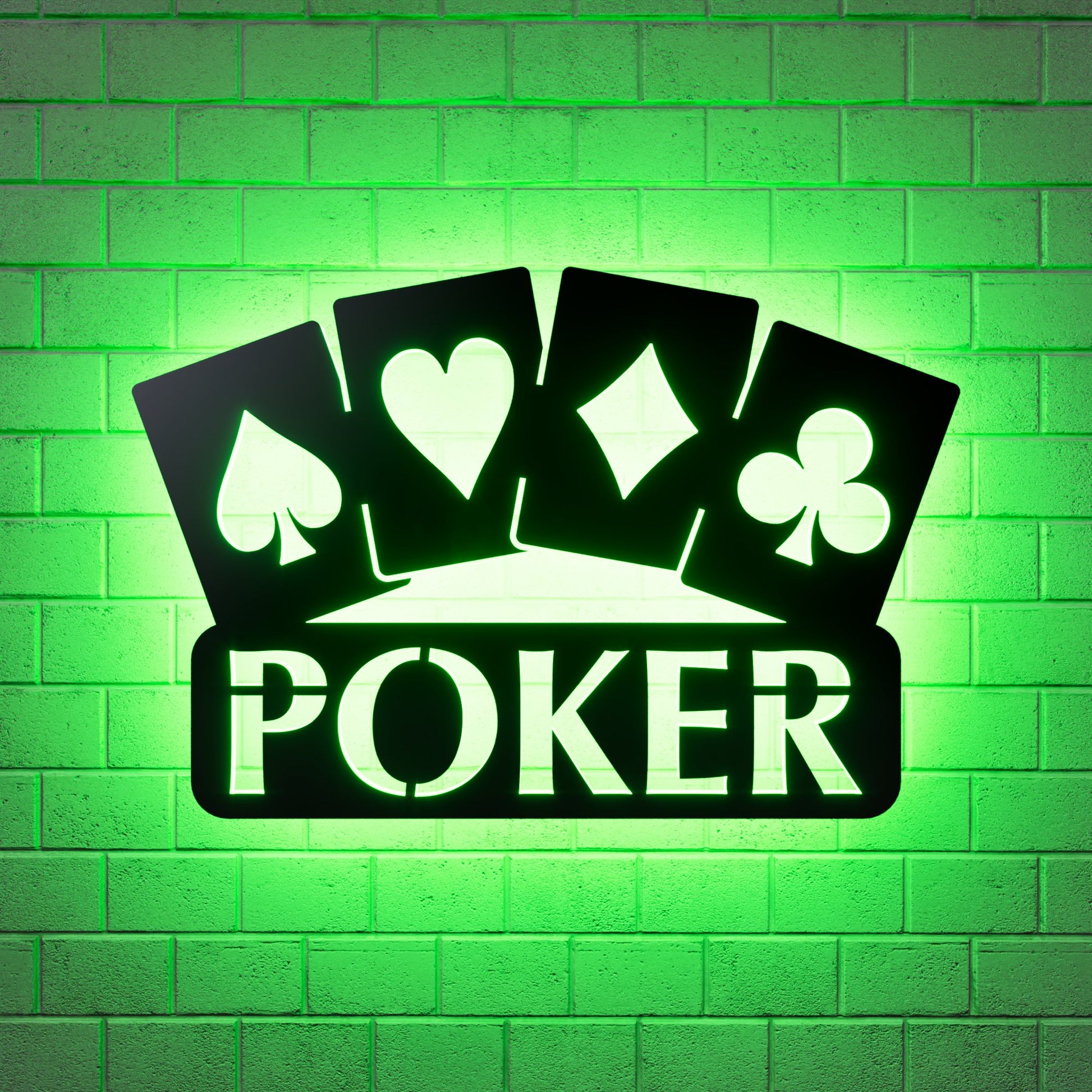 Poker Night RGB Led Wall Sign: Elevate Your Game - Kutalp