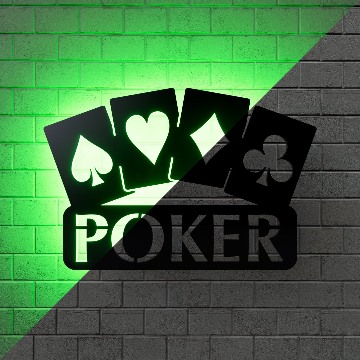 Poker Night RGB Led Wall Sign: Elevate Your Game - Kutalp