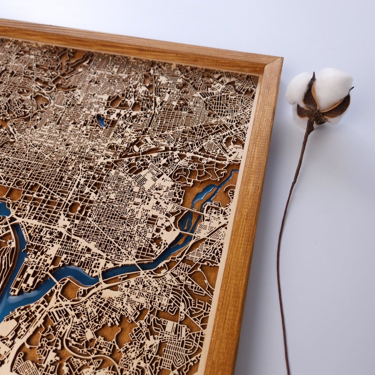 Washington, DC Wood Map | Wood & Epoxy - Kutalp