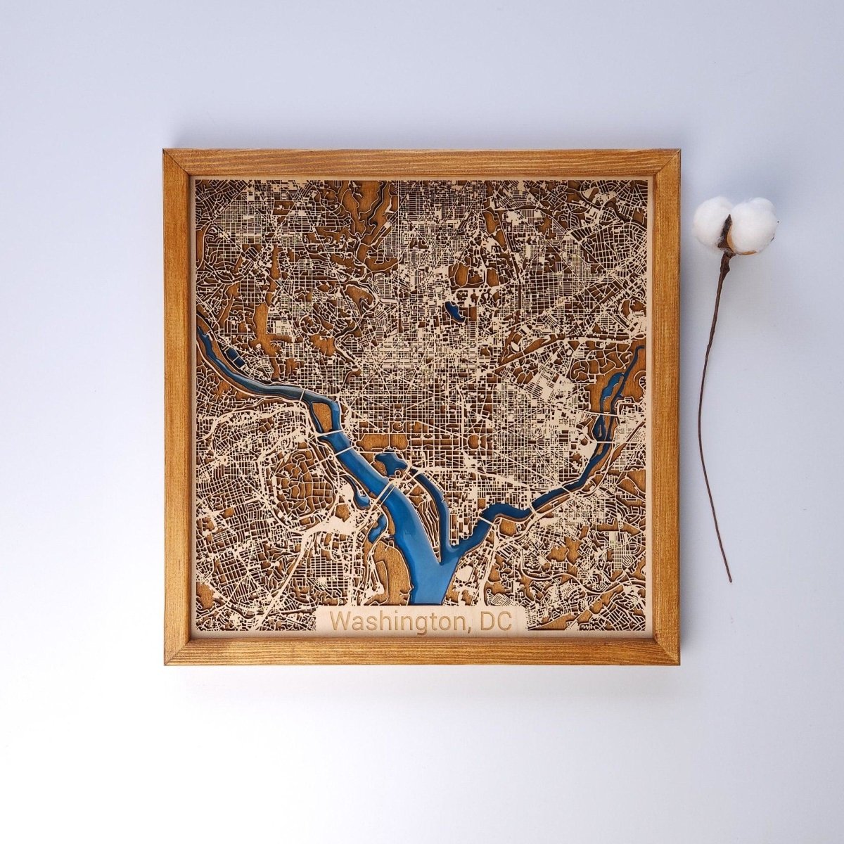 Washington, DC Wood Map | Wood & Epoxy - Kutalp