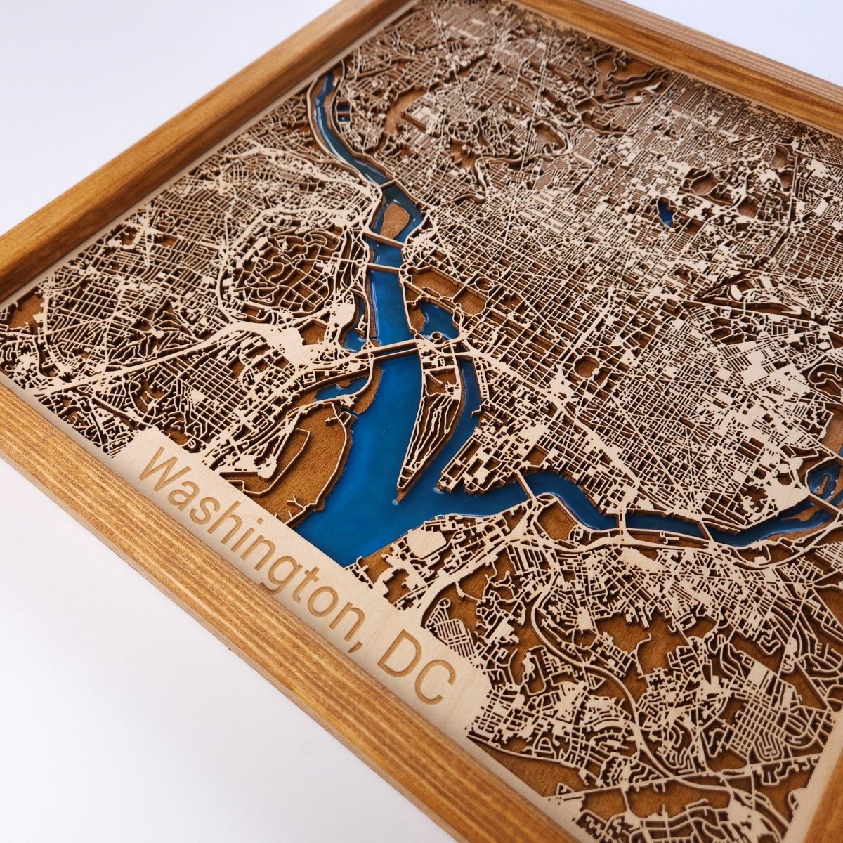 Washington, DC Wood Map | Wood & Epoxy - Kutalp