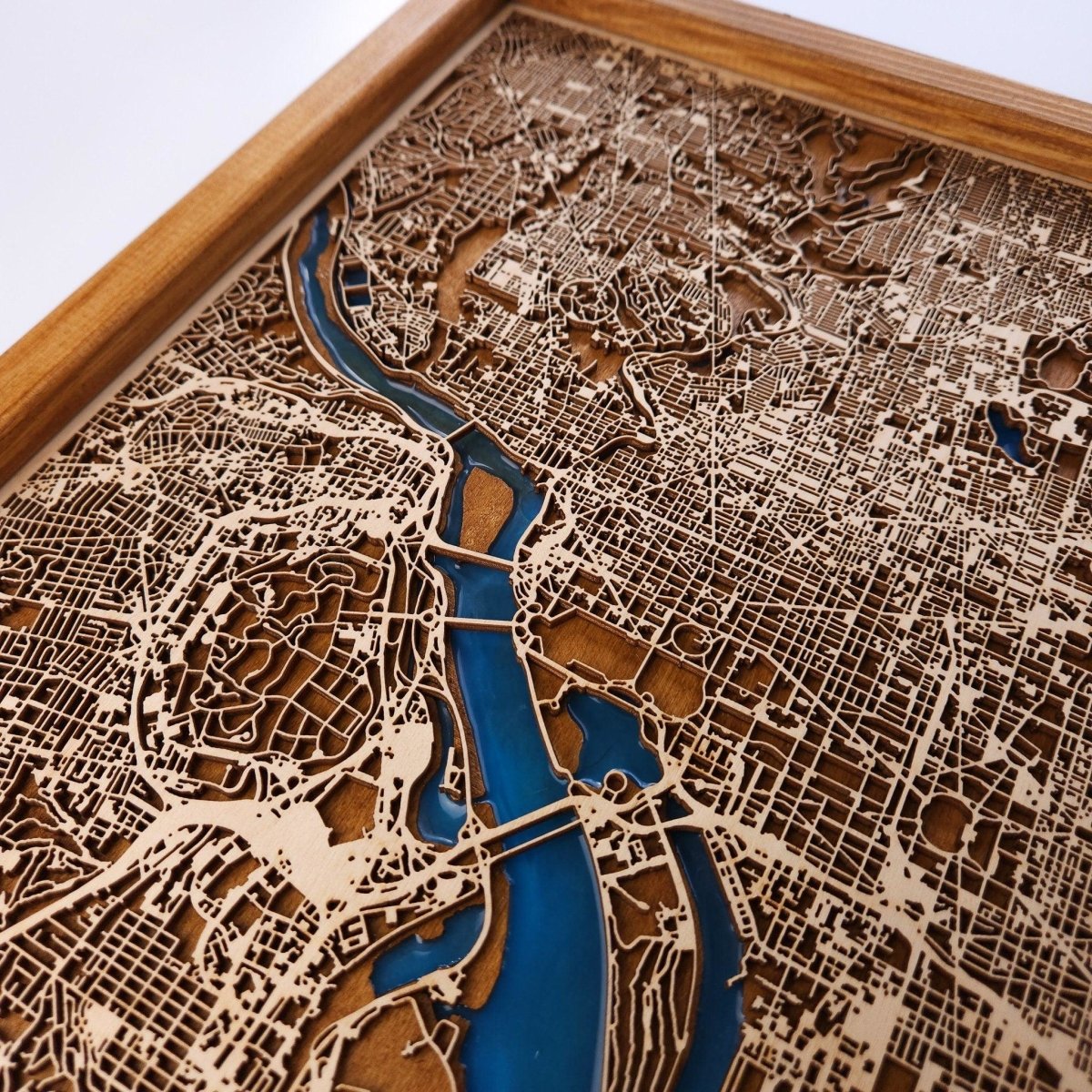 Washington, DC Wood Map | Wood & Epoxy - Kutalp