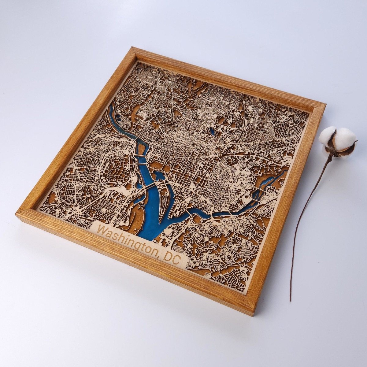 Washington, DC Wood Map | Wood & Epoxy - Kutalp